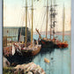 MARBLEHEAD MA MARTINS WHARF 1907 ANTIQUE POSTCARD