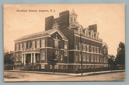 AMPERE NJ STOCKTON SCHOOL ANTIQUE POSTCARD