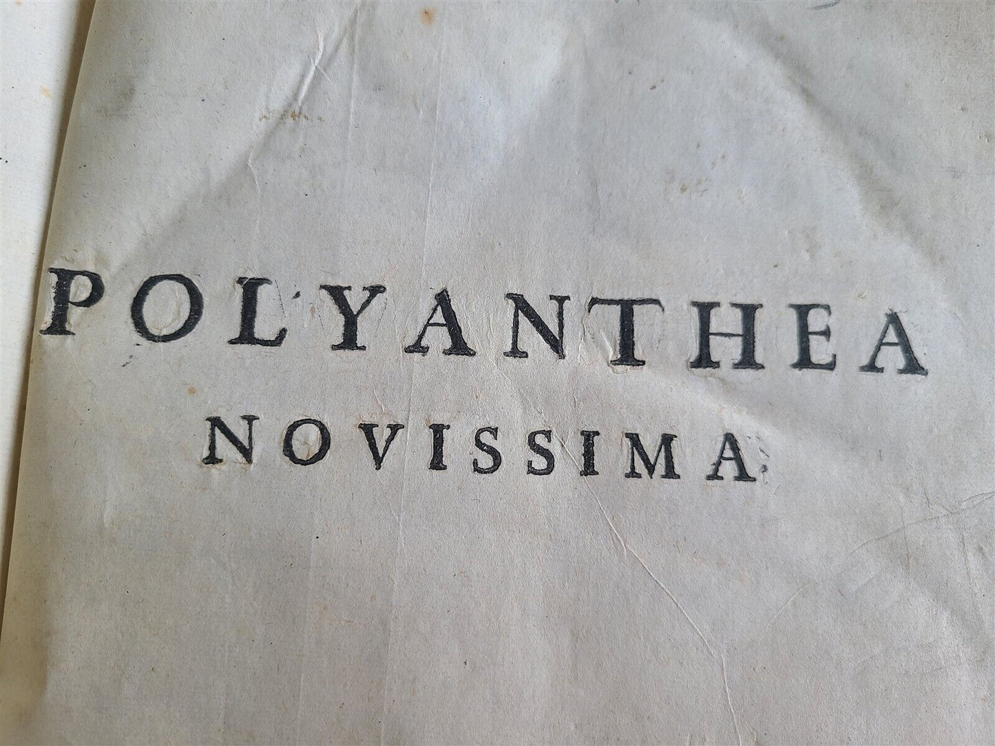 1616 NOVISSIMA POLYANTHEA by LANGUIS antique ANCIENT ENCYCLOPEDIA VELLUM FOLIO