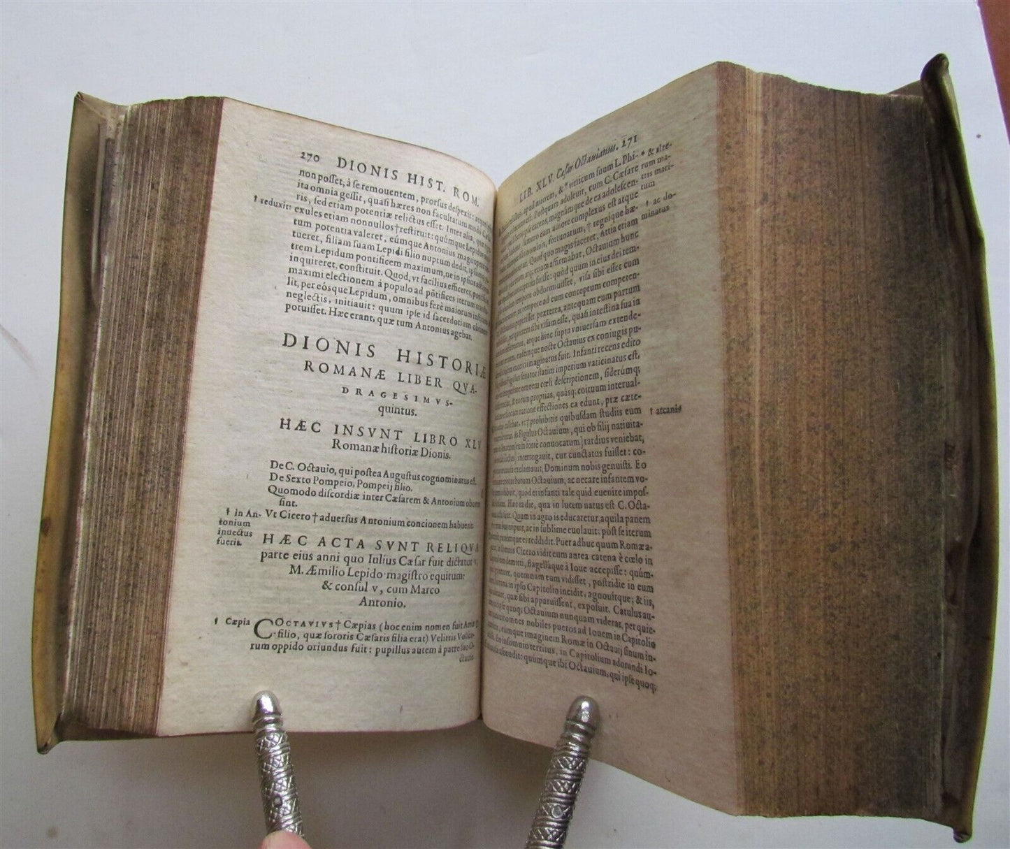 1592 ROMAN HISTORY by Dion Cassius antique VELLUM BOUND 16th CENTURY