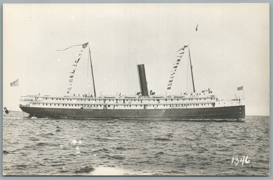 STEAMBOAT NORTH STAR VINTAGE REAL PHOTO POSTCARD RPPC