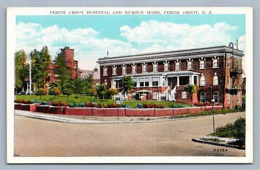 PERTH AMBOY NJ HOSPITAL ANTIQUE POSTCARD