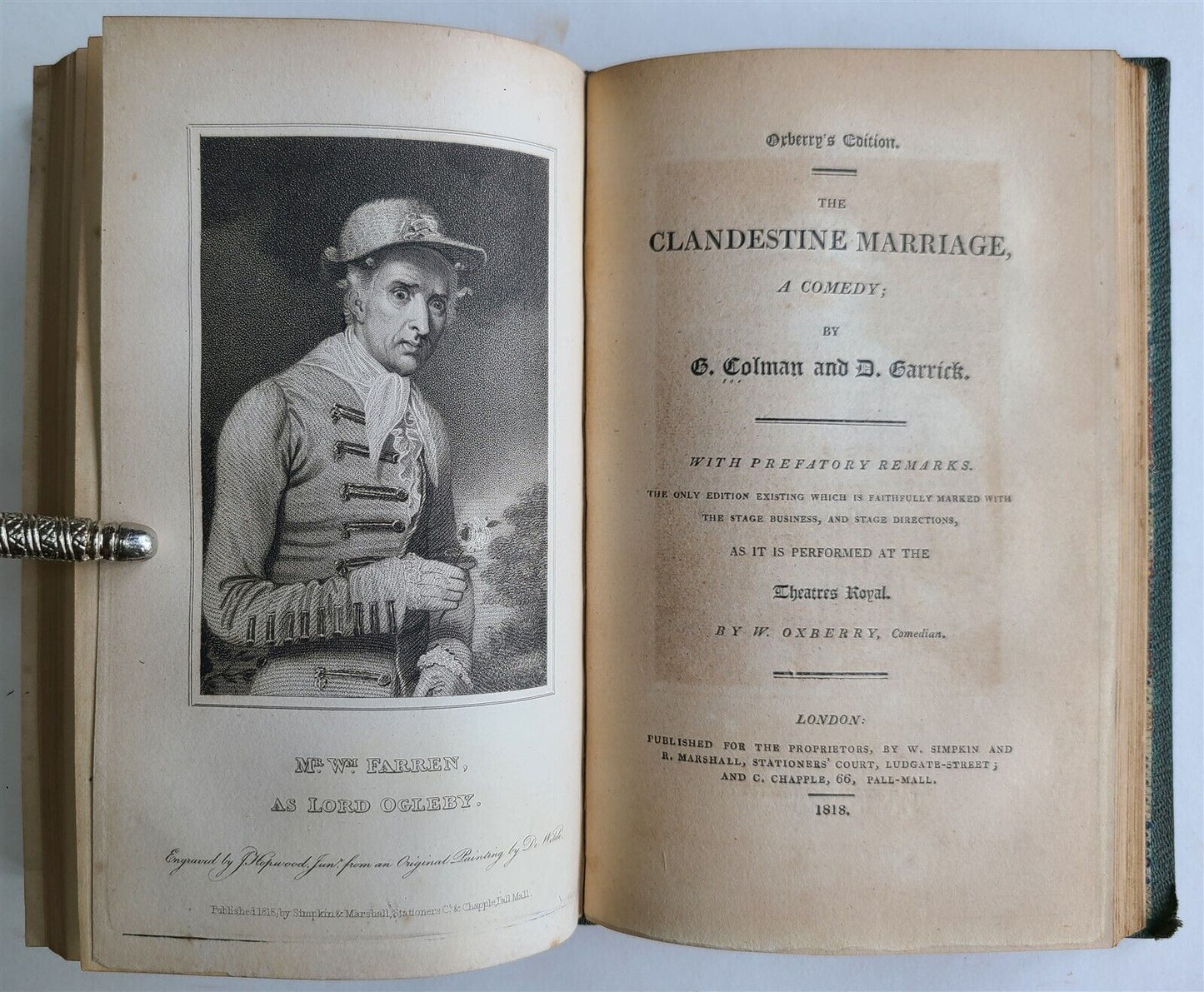 1818 HYPOCRITE A COMEDY by ISAAC BICKERSTAFF antique ILLUSTRATED