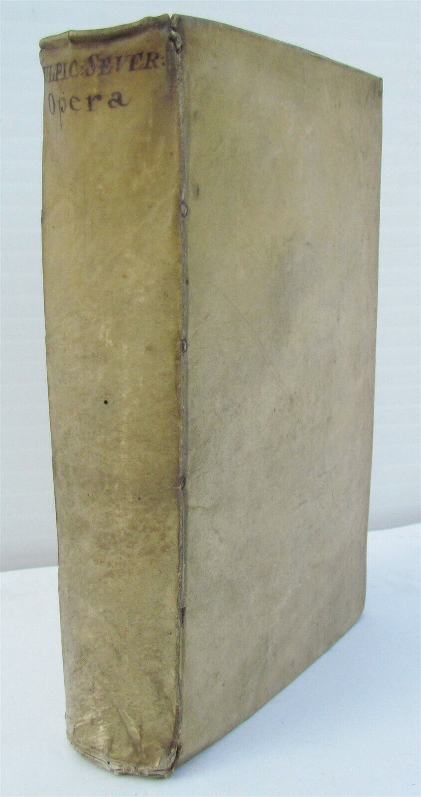 1647 Sulpici Severi Presbyteri. Opera omnia antique VELLUM BOUND