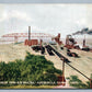 ASHTABULA HARBOR OH PENN NEW RAILROAD DOCKS ANTIQUE POSTCARD RAILWAY