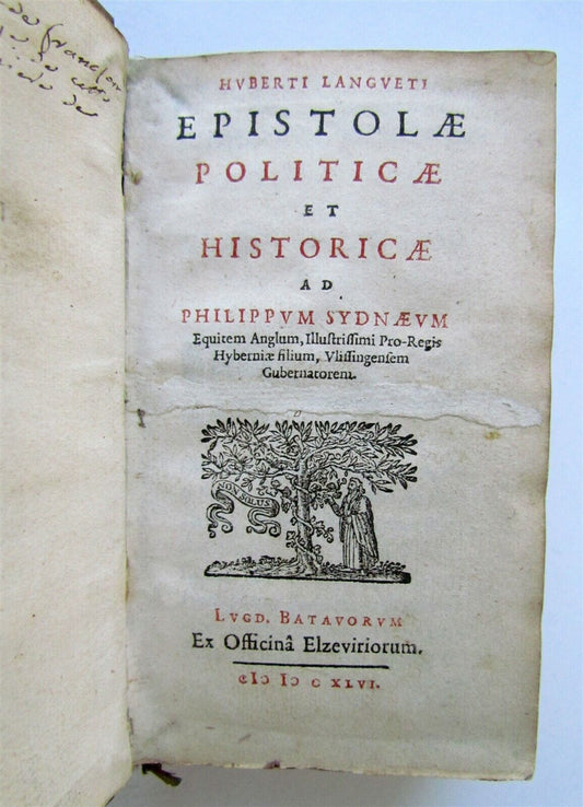 1646 POLITICAL & HISTORICAL WORKS Hubert LANGUET antique VELLUM ELZEVIR PUBL.