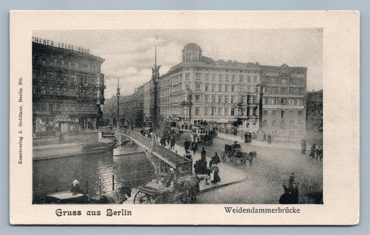 BERLIN GERMANY WEIDENDAMMERBRUCKE ANTIQUE POSTCARD