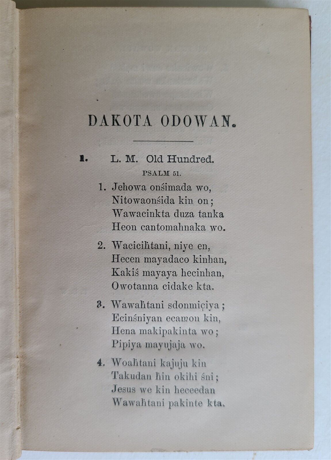 1890s BIBLE PSALMS HYMNS in DAKOTA LANGUAGE antique AMERICANA rare