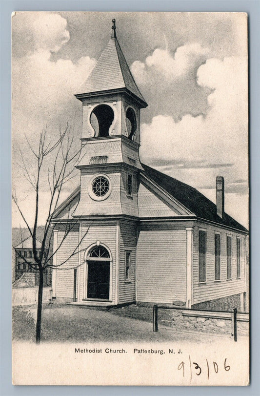 PATTENBURG NJ METHODIST CHURCH ANTIQUE POSTCARD