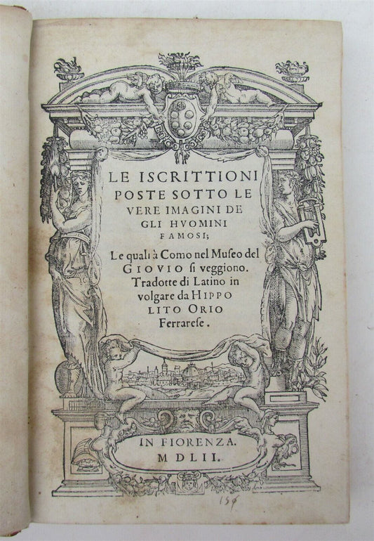 1552 Inscriptions placed under the True Images of the Famous Men antique book