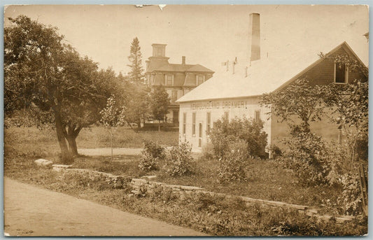 NEWFOUNDLAND CREAMERY PA 1907 ANTIQUE REAL PHOTO POSTCARD RPPC