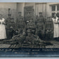 GERMAN RED CROSS NURSES w/ SOLDIERS 1914 WWI ANTIQUE REAL PHOTO POSTCARD RPPC