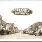 ST.LOUIS MI STREET SCENE VINTAGE REAL PHOTO POSTCARD RPPC