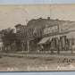 ASHLEY OH HIGH STREET ANTIQUE REAL PHOTO POSTCARD RPPC signs