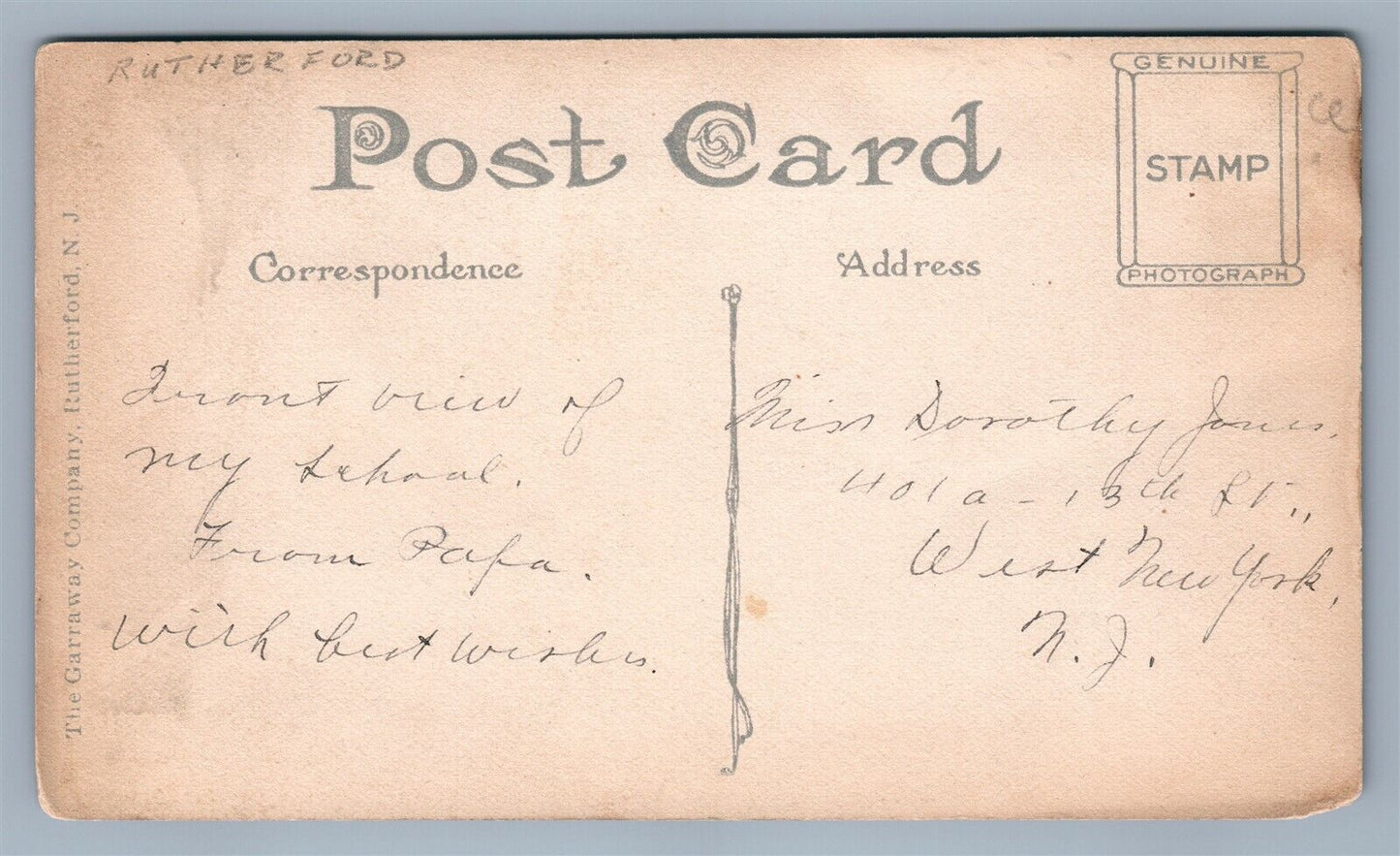 NEW JERSEY PUBLIC SCHOOL ANTIQUE REAL PHOTO POSTCARD RPPC