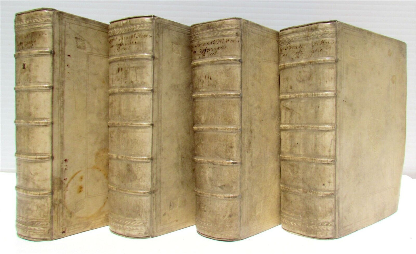 1674 HISTORY of REFORMATION by G. BRANDT 4 VOLUMES VELLUM antique ILLUSTRATED