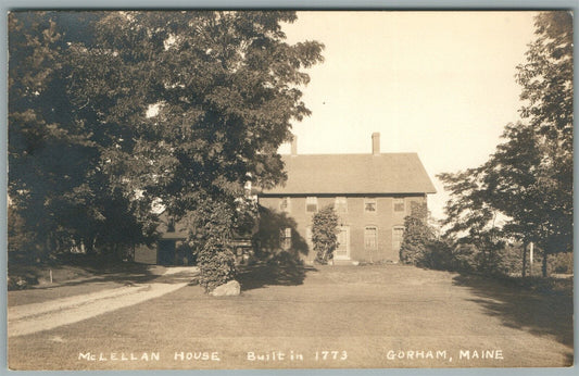 GORHAM ME McLELLAN HOUSE ANTIQUE REAL PHOTO POSTCARD RPPC