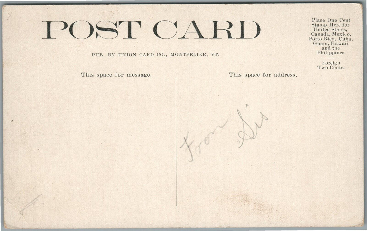 WILLIAMSTOWN VT MAIN STREET LOOKING SOUTH ANTIQUE POSTCARD