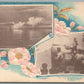 RUSSIAN JAPANESE WAR ANTIQUE POSTCARD BOMBARDMENT of FORT by CRUISER SHIP
