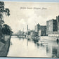 HOLYOKE MA MIDDLE CANAL ANTIQUE POSTCARD