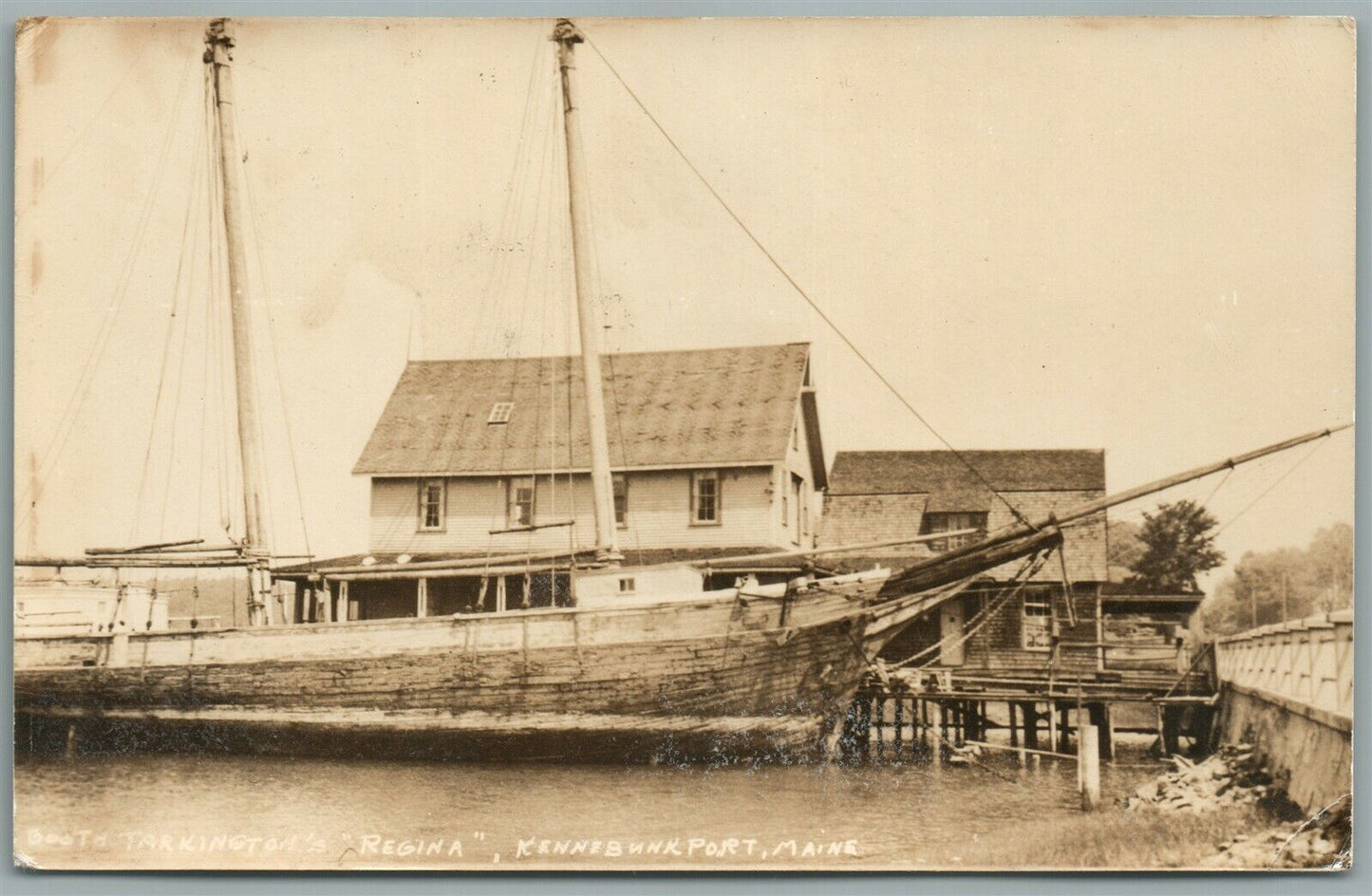 KENNEBUNKPORT ME BOOTH TARKINGTON'S REGINA ANTIQUE REAL PHOTO POSTCARD RPPC