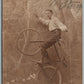 BICYCLE CIRCUS CYCLIST ANTIQUE POSTCARD