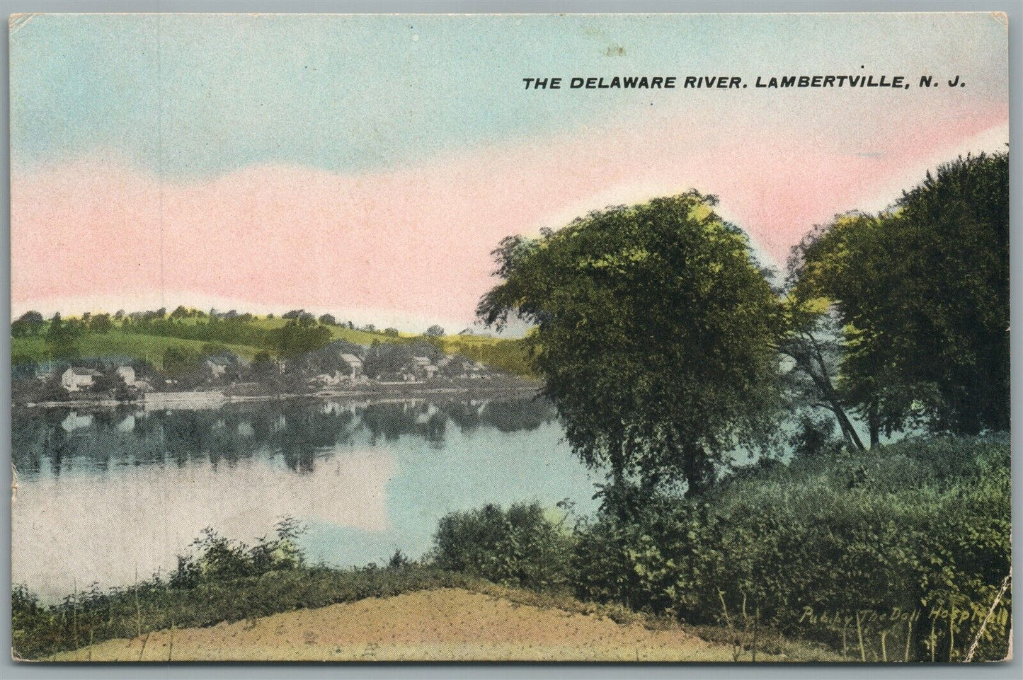 LAMBERTVILLE NJ DELAWARE RIVER ANTIQUE POSTCARD