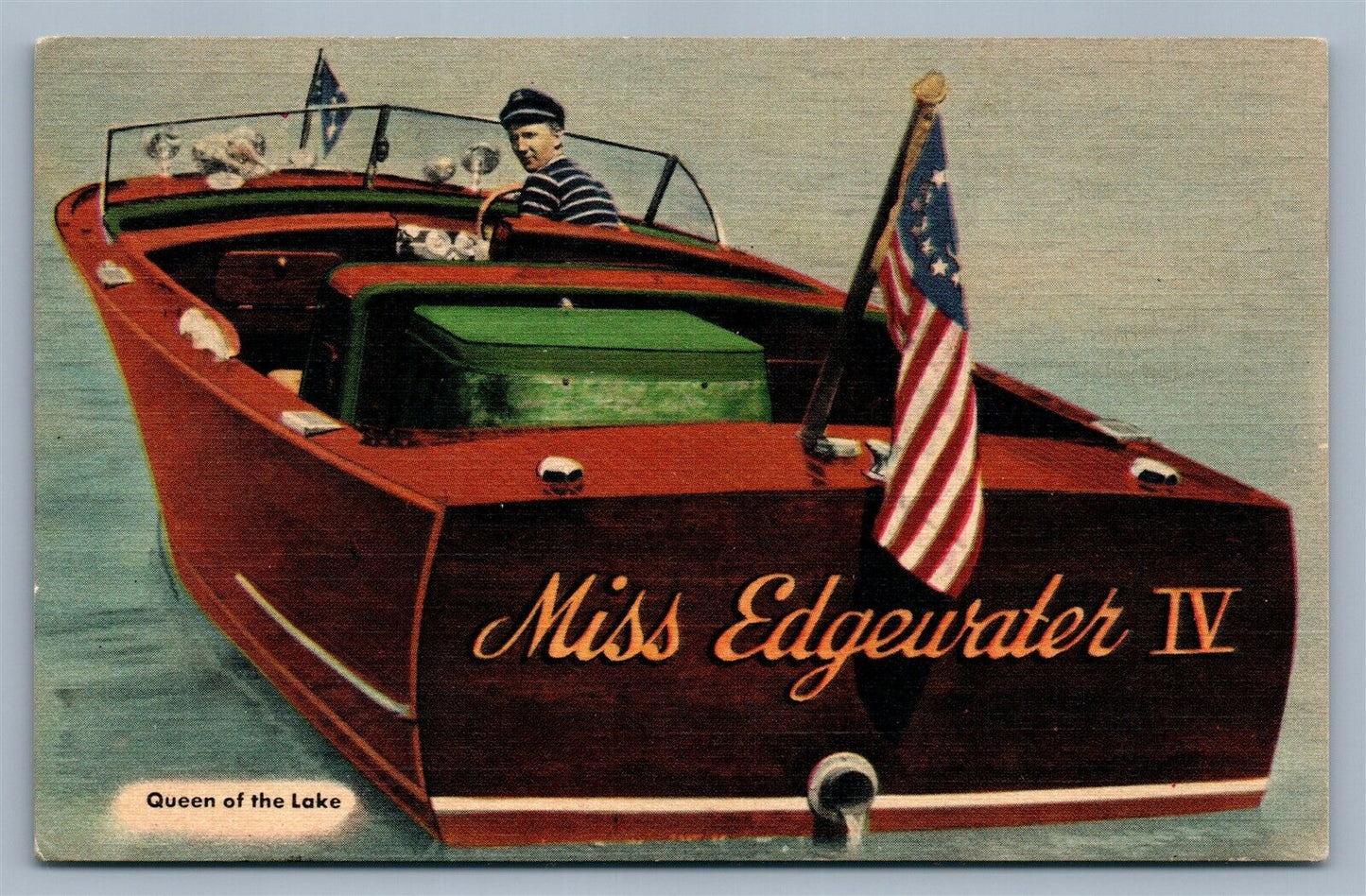 LAKE OZARK MO BILL DEAN'S EDGEWATER FLEET VINTAGE POSTCARD