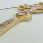 GREEK - RUSSIAN ORTHODOX CHURCH SILVER ENAMEL BLESSING CROSS marked 925