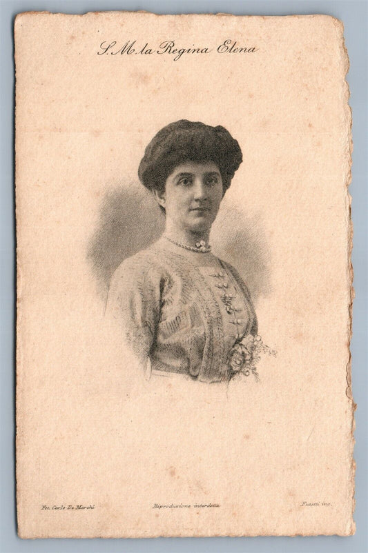 ITALIAN QUEEN ELENA of MONTENEGRO ANTIQUE POSTCARD royalty