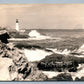 PORTLAND HEAD LIGHT HOUSE VINTAGE 1936 REAL PHOTO POSTCARD RPPC