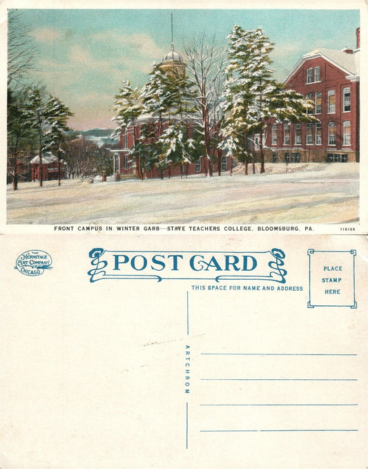 BLOOMSBURG PA STATE TEACHERS HOUSE ANTIQUE POSTCARD