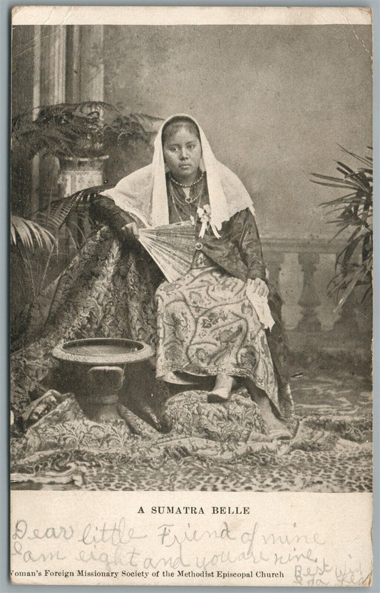 SUMATRA BELLE ANTIQUE POSTCARD