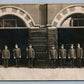 FIREFIGHTERS at FIRE HOUSE ANTIQUE REAL PHOTO POSTCARD RPPC