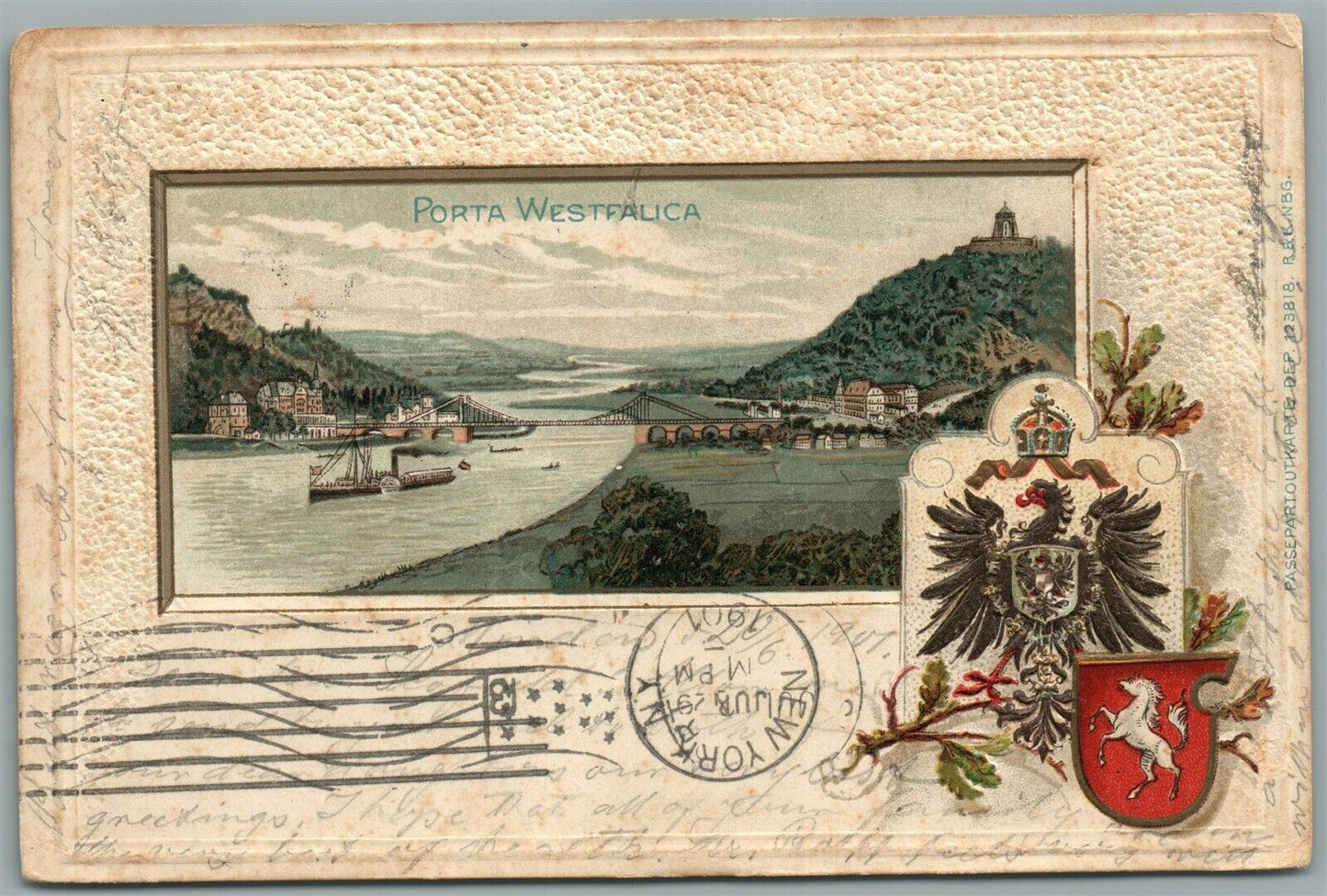 PORTA WESTFALICA GERMANY ANTIQUE POSTCARD