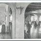 ANDOVER NJ PERONA FARMS DINING ROOM in SPANISH SETTING w/ MAP ANTIQUE POSTCARD