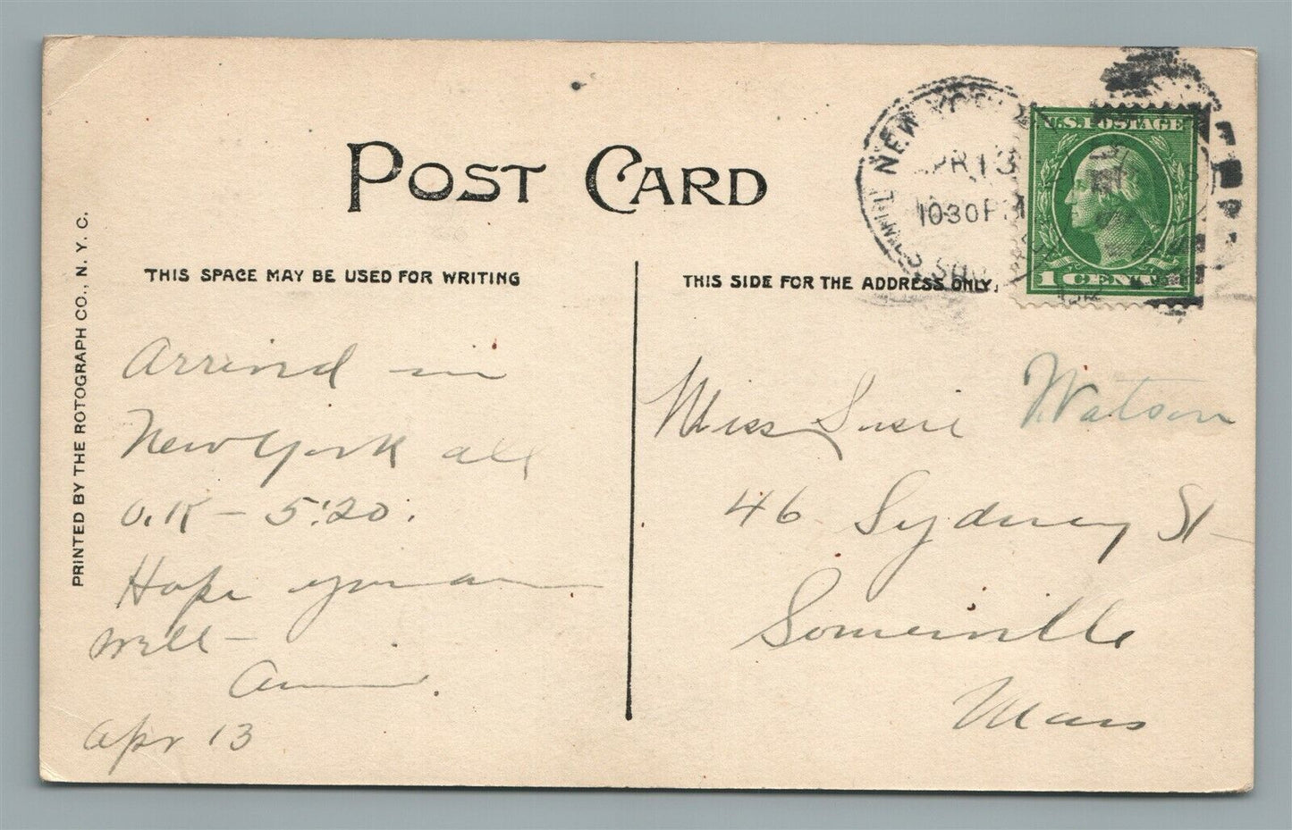 NEW YORK NY HOTEL ALBANY BROADWAY ANTIQUE REAL PHOTO POSTCARD RPPC