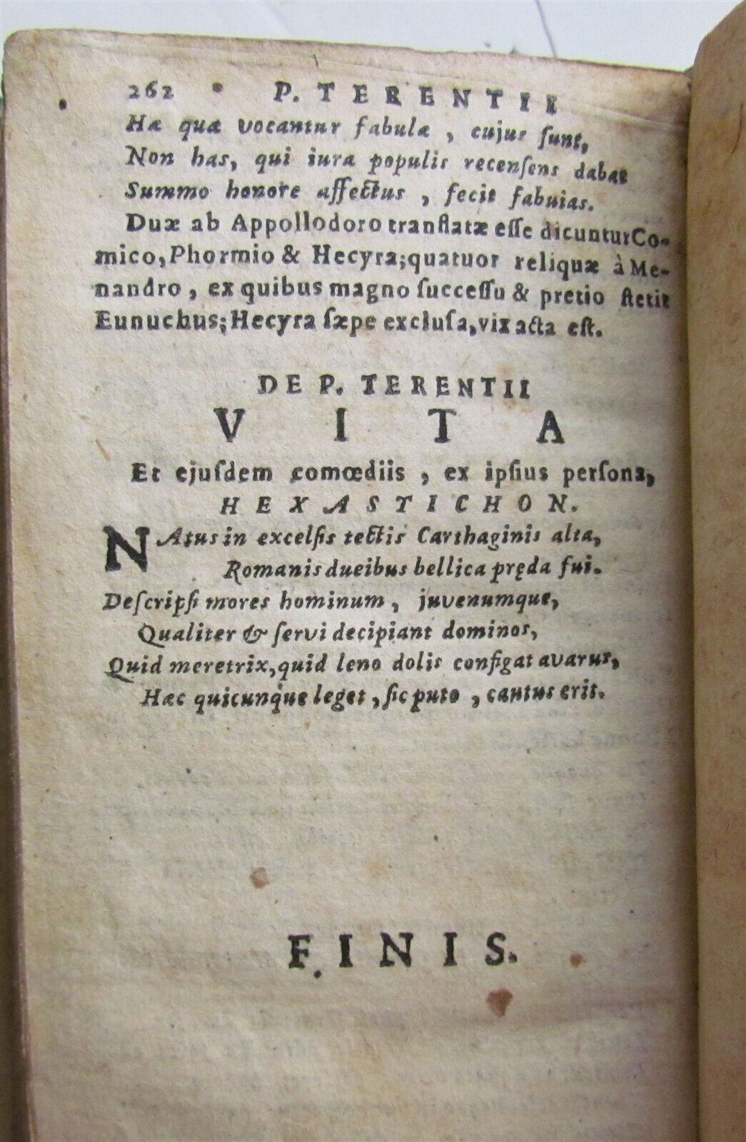 1640s TERENCE COMEDIES POETRY antique Publius Terentius Afer VELLUM BINDING