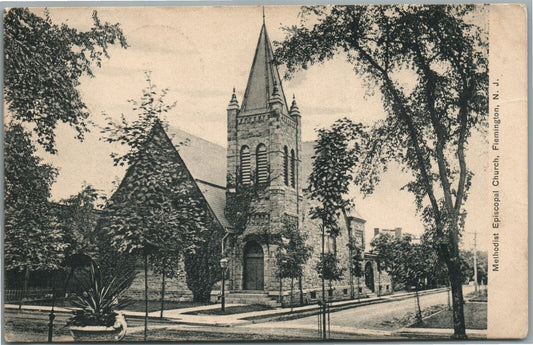 FLEMINGTON NJ ME CHURCH ANTIQUE POSTCARD