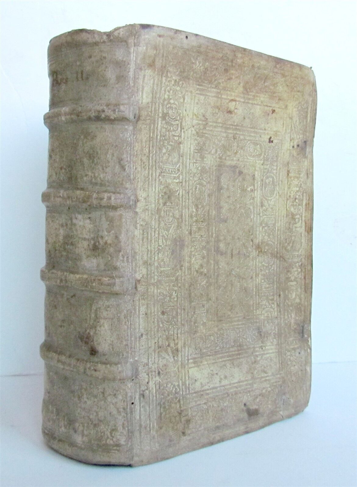 1595 GEOGRAPHICAL MYTHOLOGICAL & LITERARY TERMS antique PIGSKIN BINDING