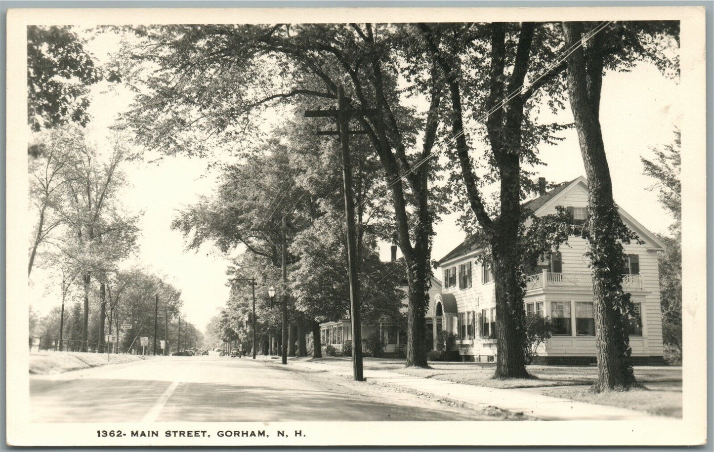 GORHAM NH MAIN STREET VINTAGE REAL PHOTO POSTCARD RPPC