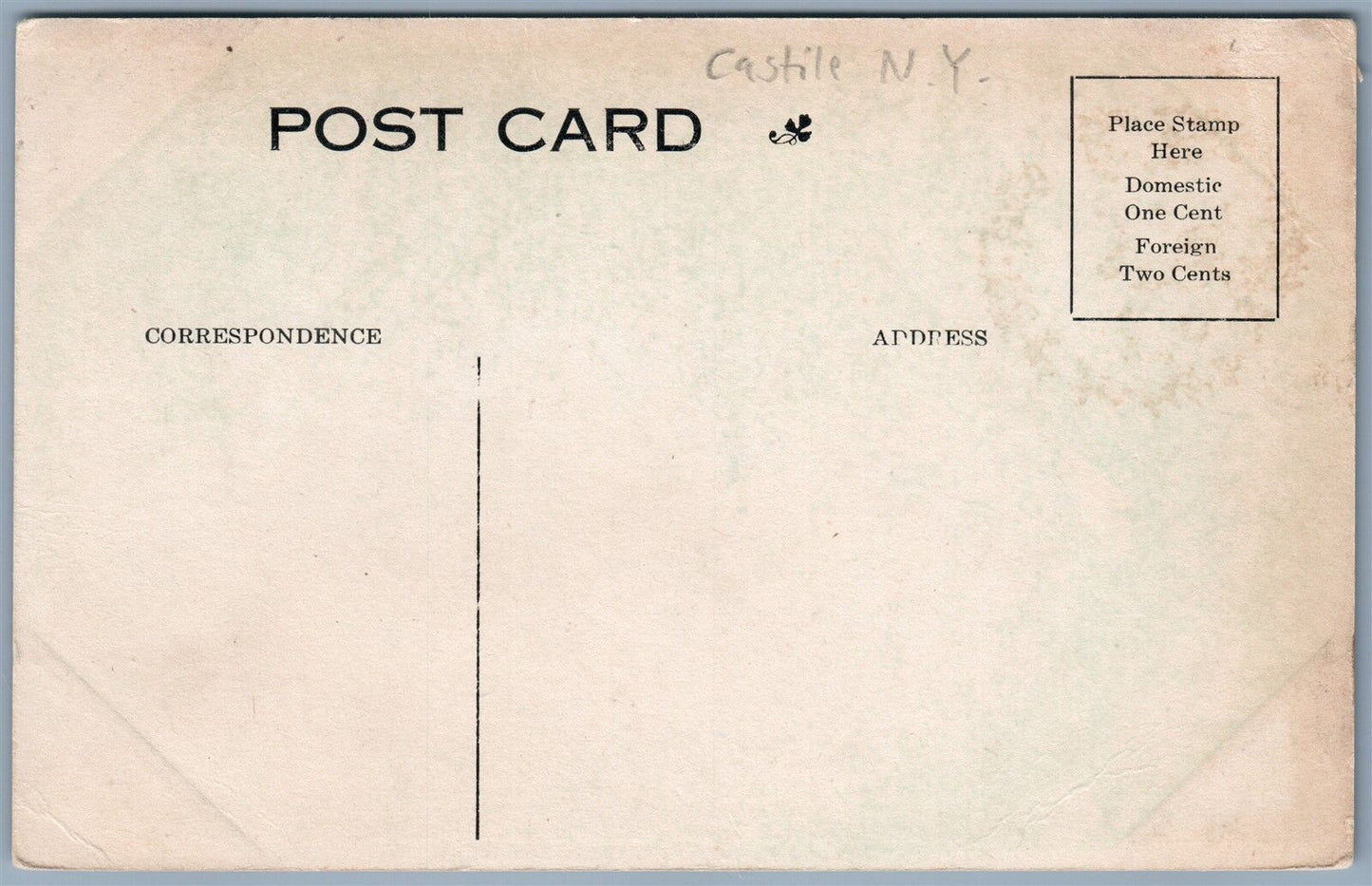 CASTILE NY SANITARIUM ANTIQUE POSTCARD