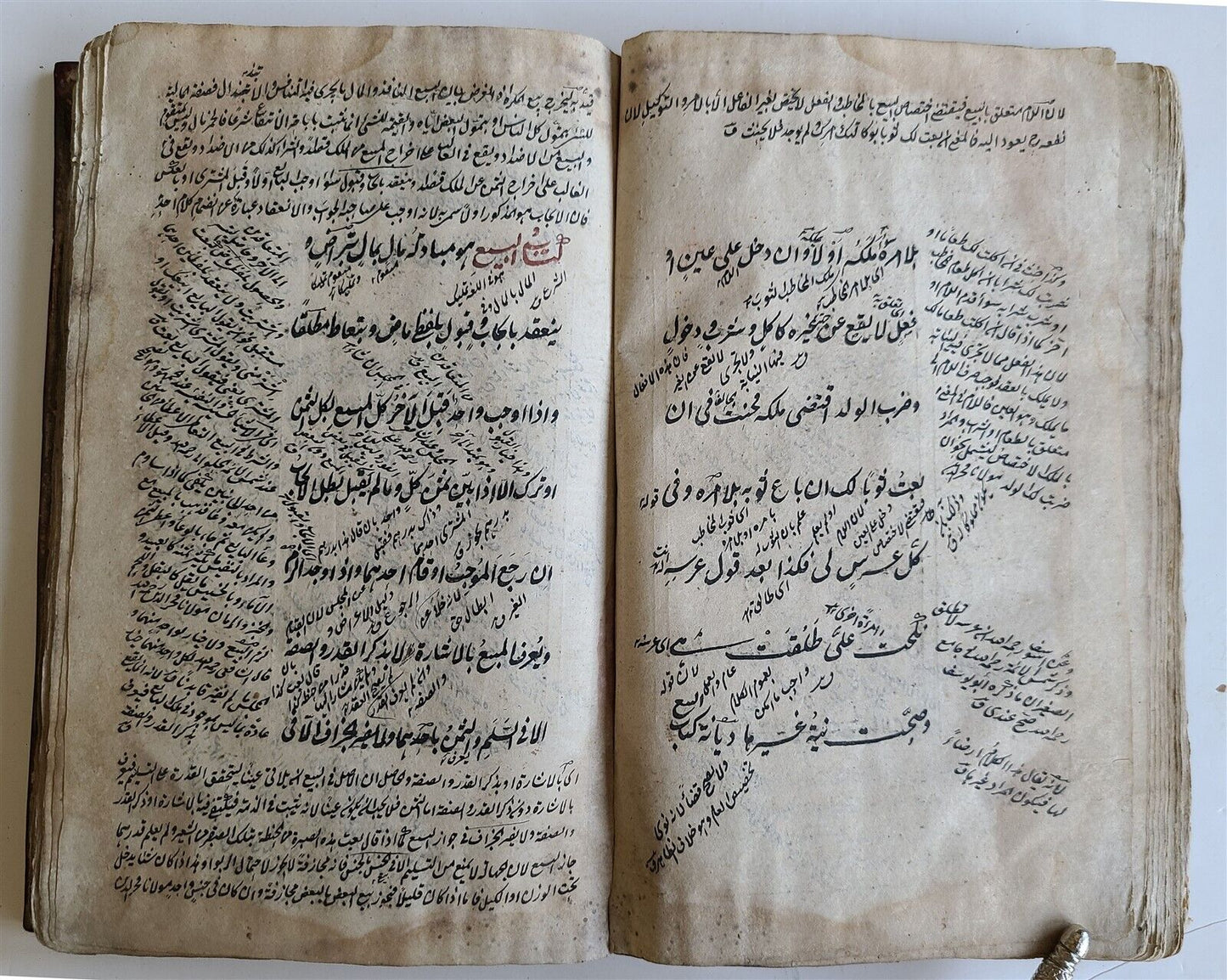 18th century ARABIC MANUSCRIPT antique HAND WRITTEN SHARH AL WIQAYA  by MAHBUBI