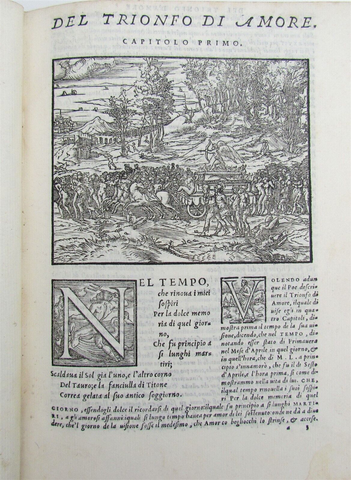 1553 I TRIONFI DEL PETRARCA ILLUSTRATED antique Francesco Petrarch