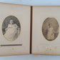 PHOTO ALBUM VICTORIAN antique with 20 PHOTOS nice embossed leather binding 19 c.