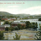 HALLOWELL ME KENNEBEC RIVER FROM LONDON HILL ANTIQUE POSTCARD