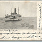 FISHER'S ISLAND NY GOV'T BOAT GEN'L NATHANIEL GREENE ANTIQUE POSTCARD