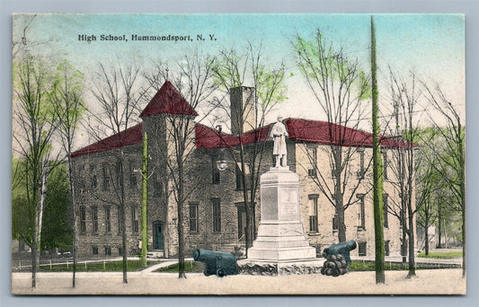 HAMMONDSPORT NY HIGH SCHOOL ANTIQUE POSTCARD