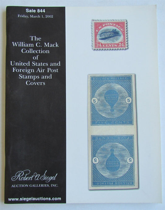 US & FOREIGN AIR POST STAMPS & COVERS COLLECTION 2002 R. SIEGEL AUCTION CATALOG