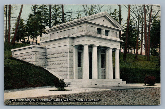 WASHINGTON PA CEMETERY ANTIQUE POSTCARD